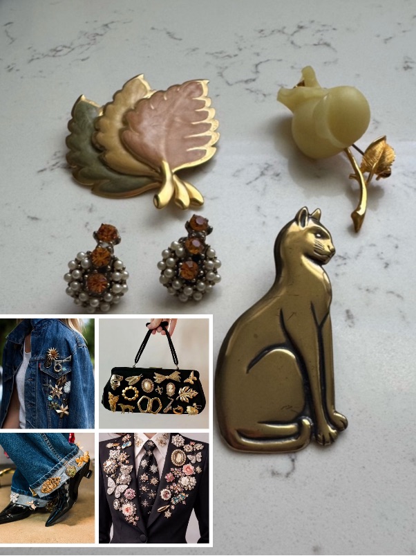Vintage Brooches  Vintage Earrings